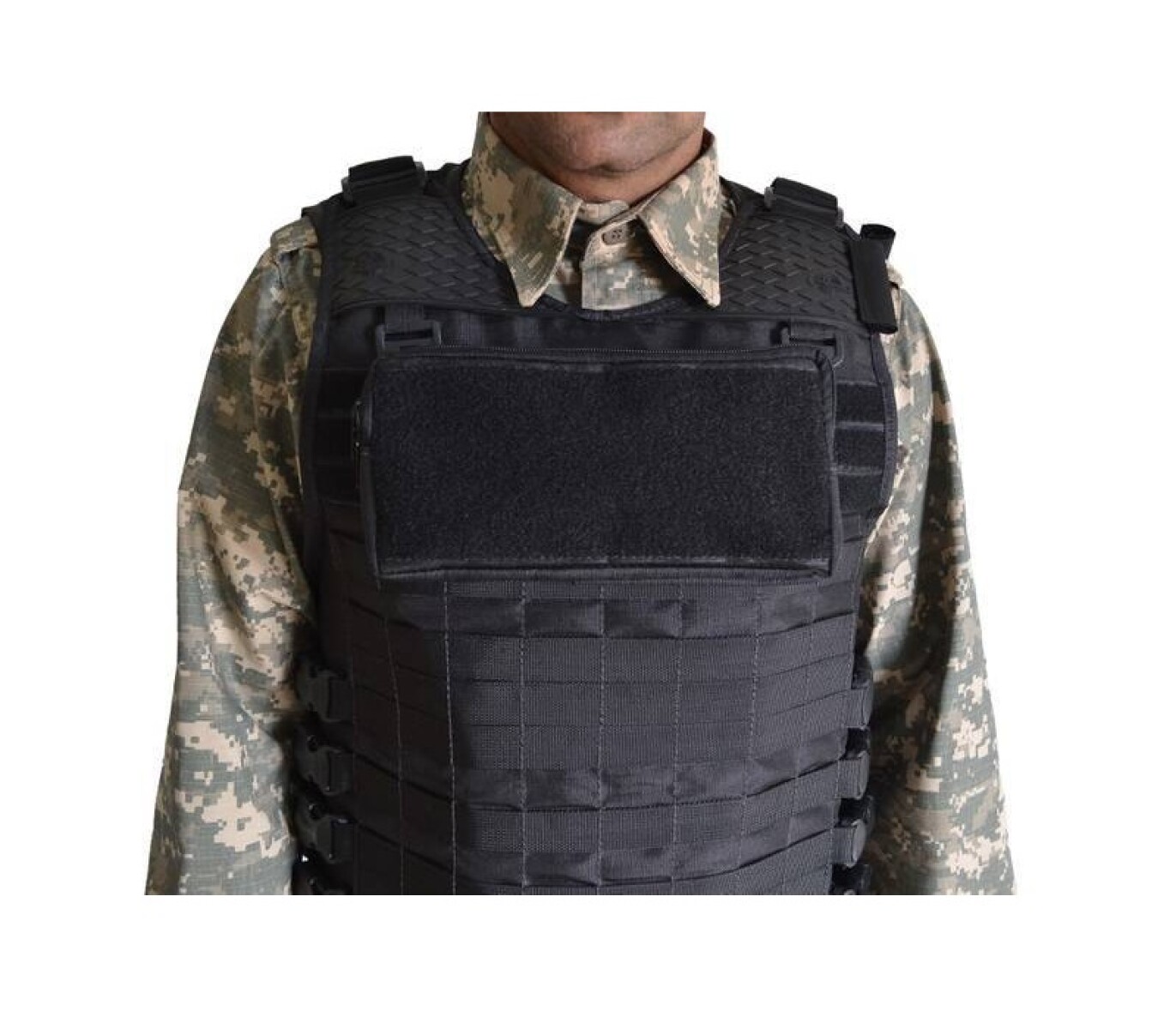 Pouch frontal para chaleco táctico - Sistema MOLLE - Negro 