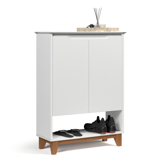 Zapatera dos puertas con espacio inferior - base en madera Zapatera dos puertas con espacio inferior - base en madera