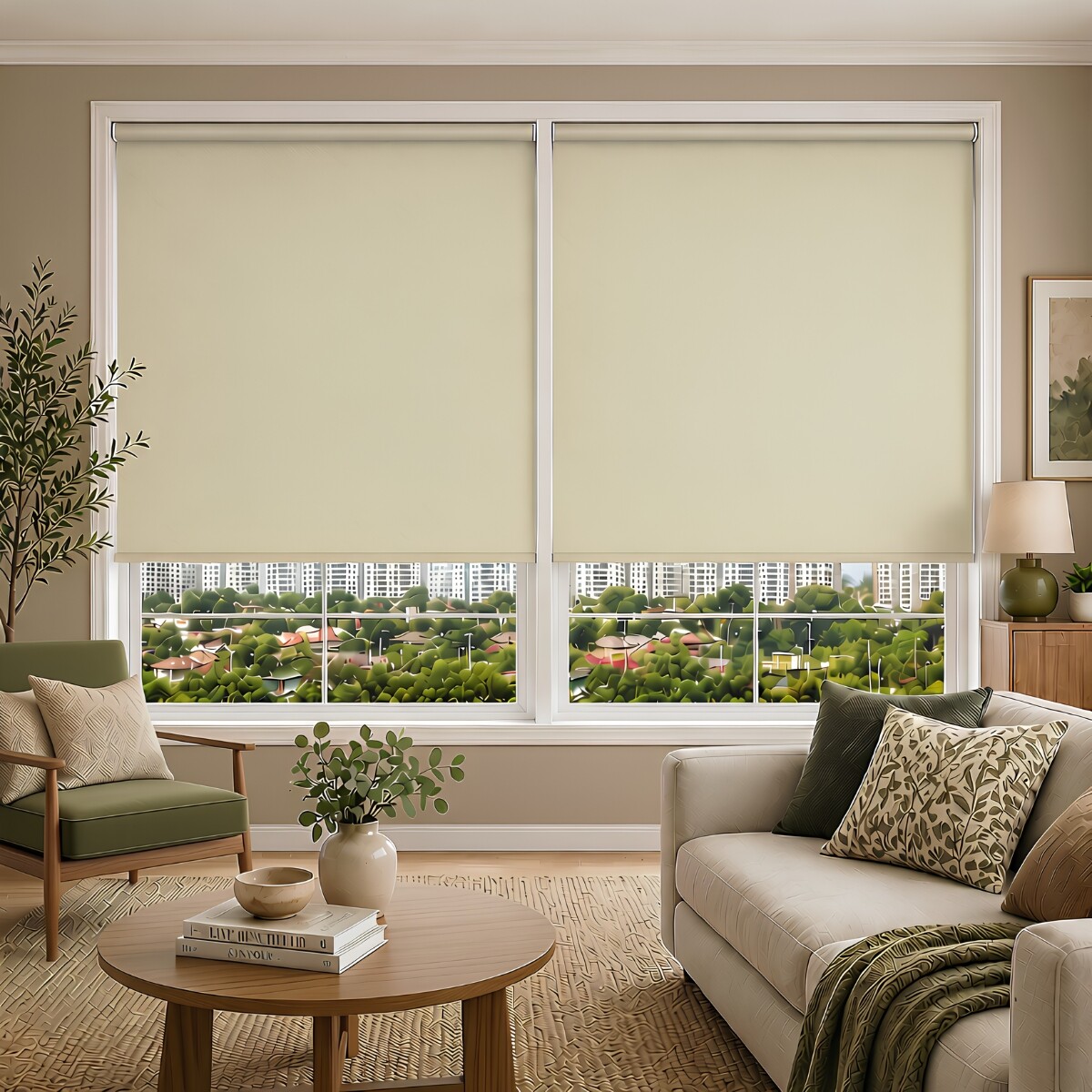 SET x2 cortina roller blackout 160 x 200 - BEIGE 