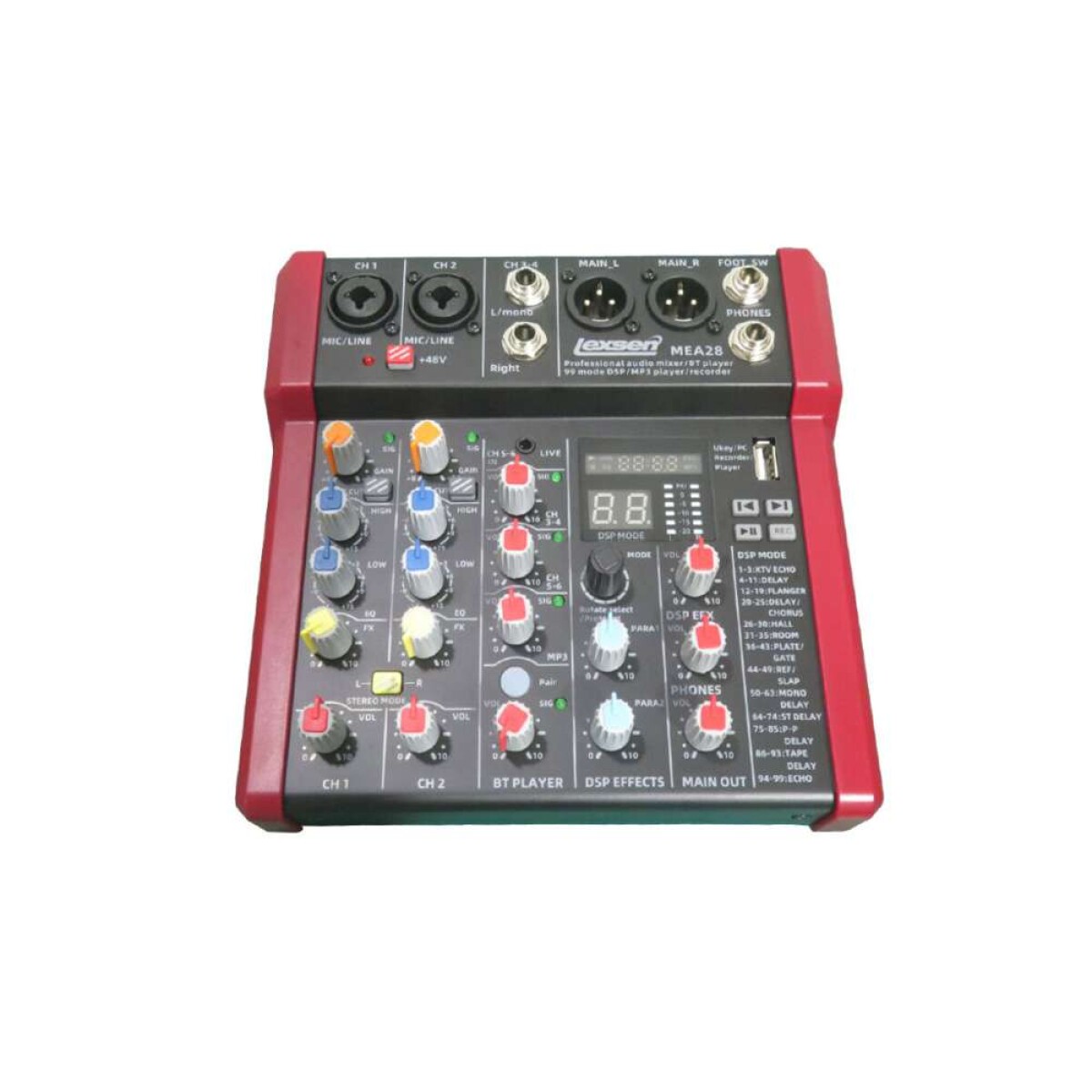 Consola Lexsen Mea28 4ch Fx - Bluetooth 