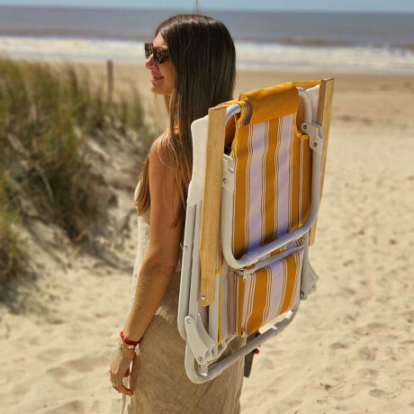 Silla reposera mochila reclinable Club Petates Amarillo