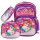 Mochila Escolar 3en1 Lunchera + Cartuchera Infantil Unicornio Rosa