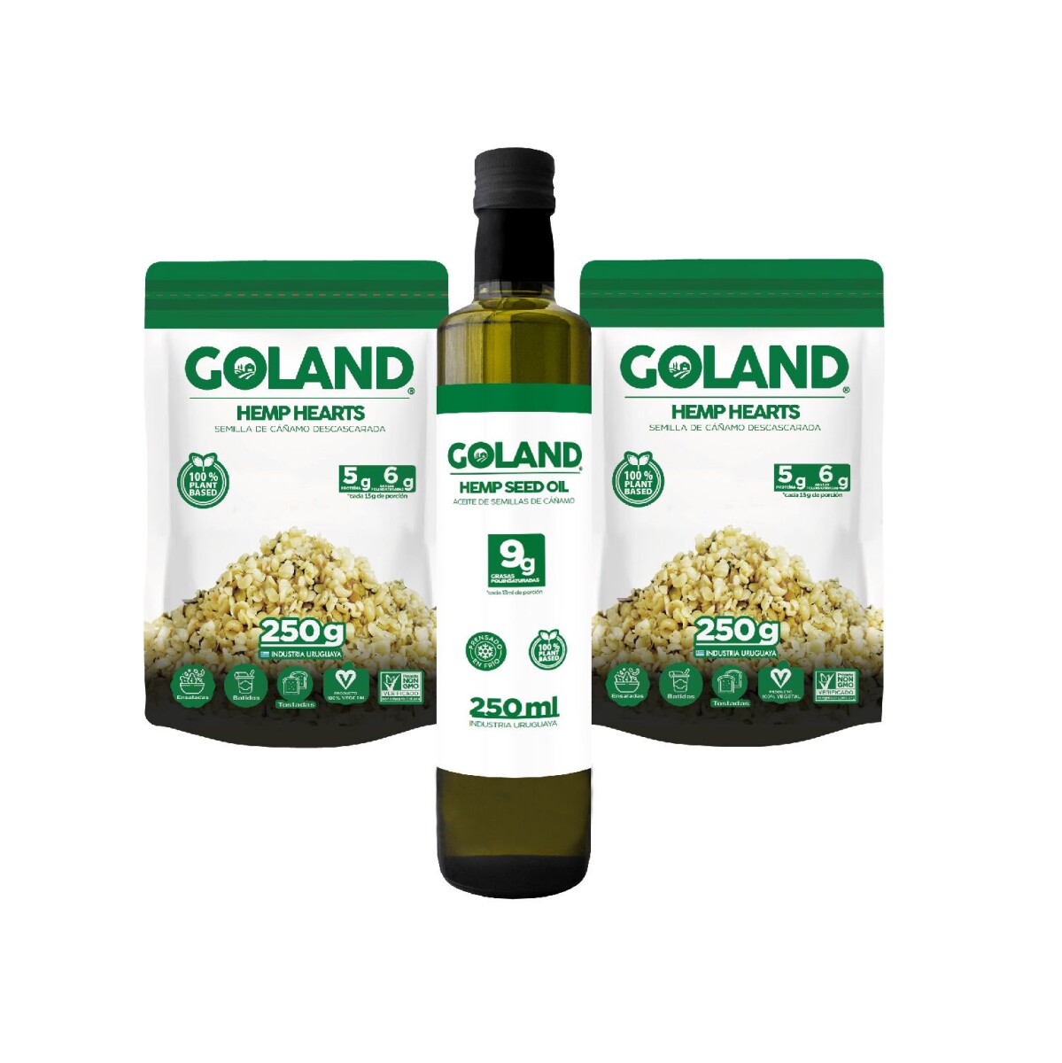 Pack 8 | 1 Hemp Oil + 2 Hemp Hearts - ENVÍO GRATIS! 