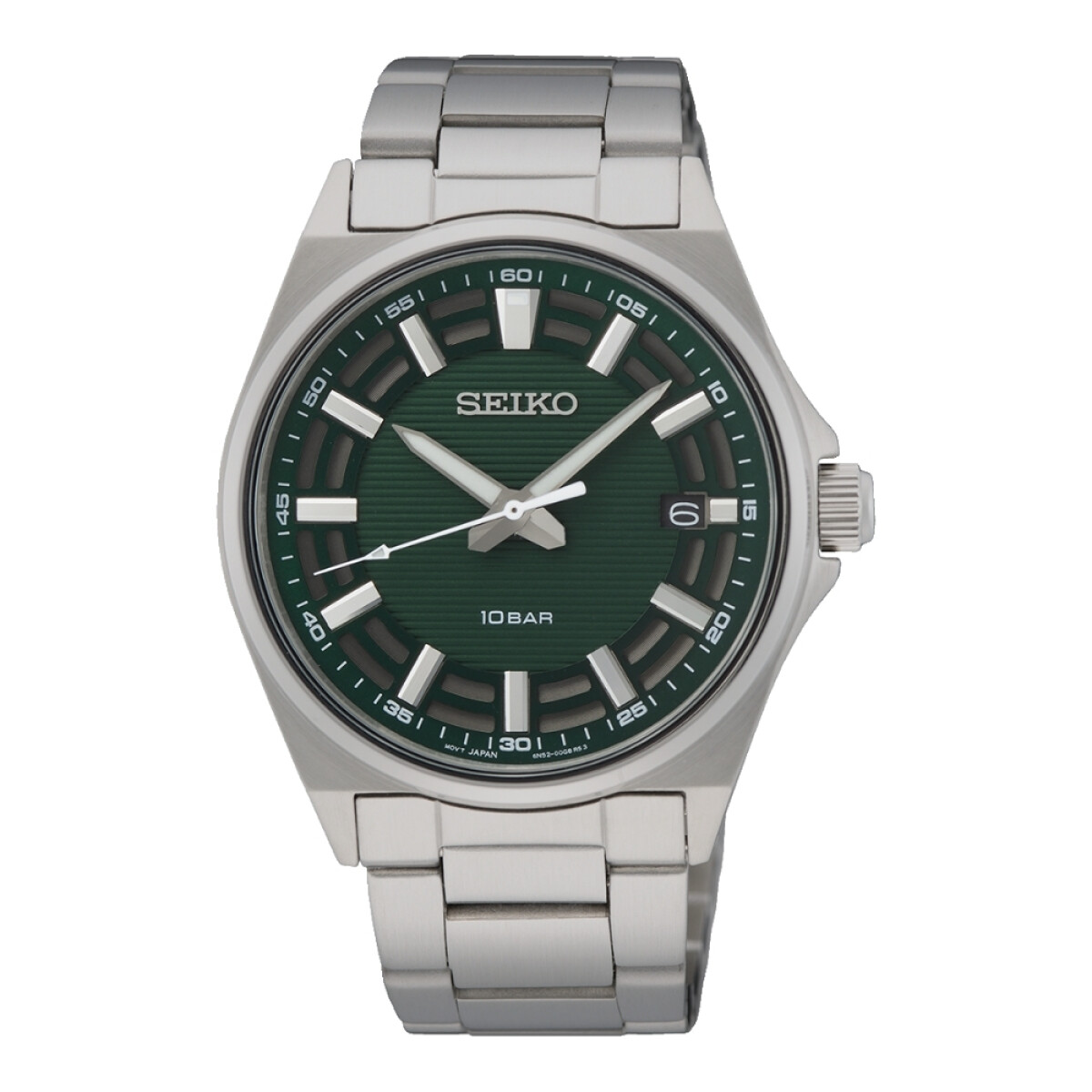 Reloj Seiko SUR503P1 para hombre con correa de acero - Verde 