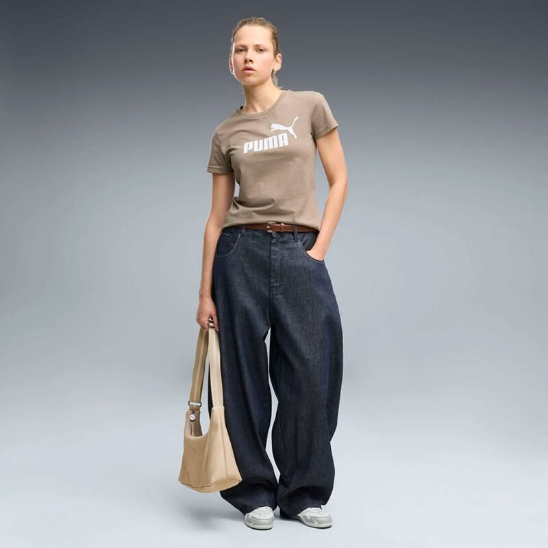 Remera de Mujer Puma Ess N°1 Logo Tee Beige