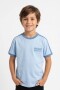 Remera m/c con vivos y estampa AZUL CLARO