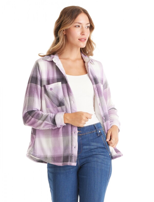 Sobrecamisa Soft Cuadros LAVANDA/MULTI