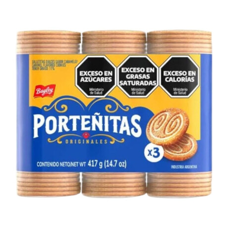 GALLETA PORTEÑITAS PACK X 3U 417G GALLETA PORTEÑITAS PACK X 3U 417G