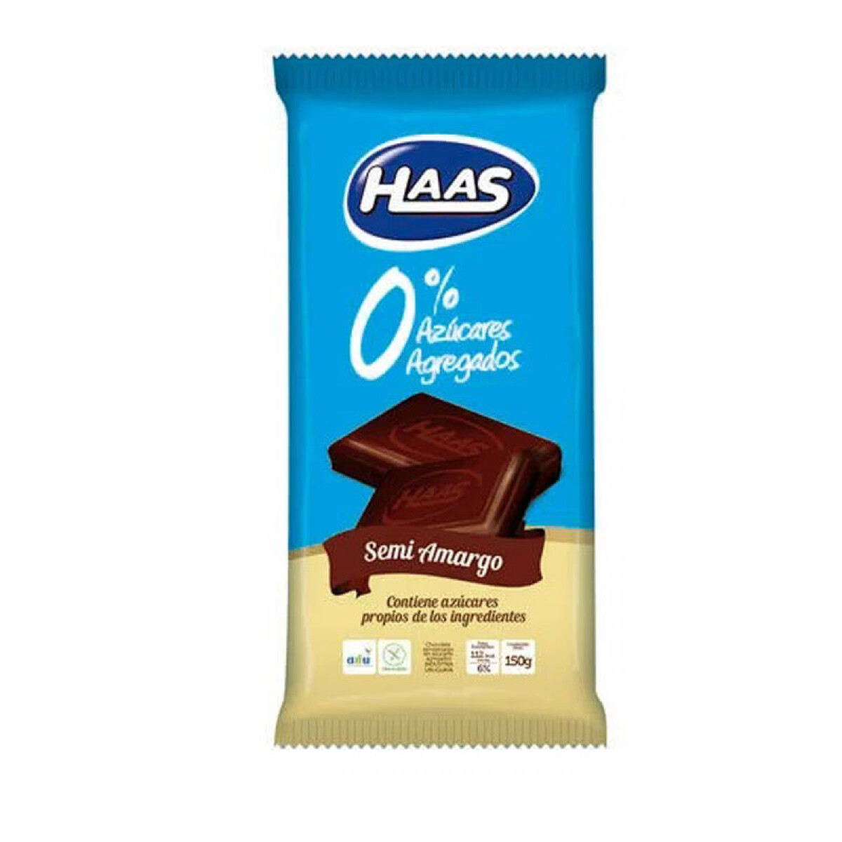 Chocolate HASS 0% Azúcar Tableta150Grs - Semi amargo 