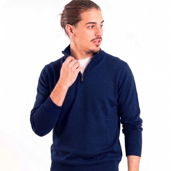 Remera Algodon Premium Navy