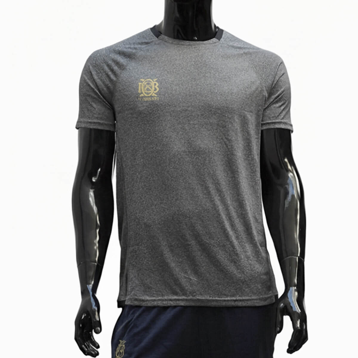 Talle M - Remera Gris Dry Fit Manga Corta Para Hombre 