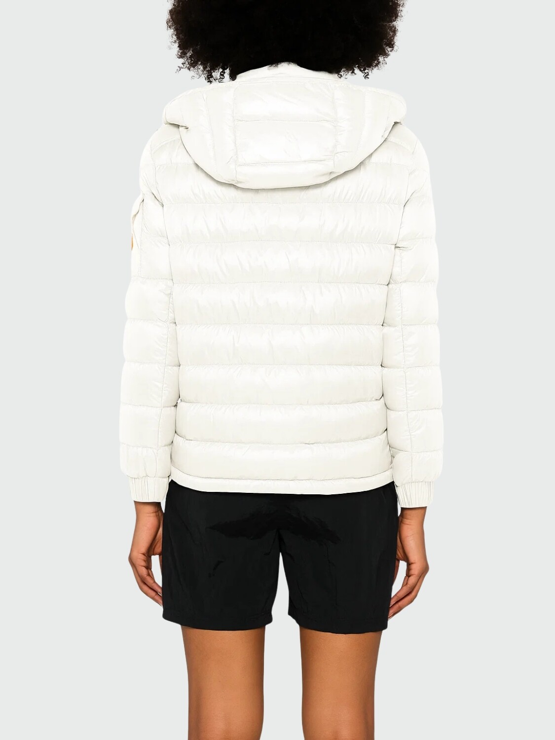 Moncler - Chaqueta Corta con Capucha y Plumón Dalles Blanco