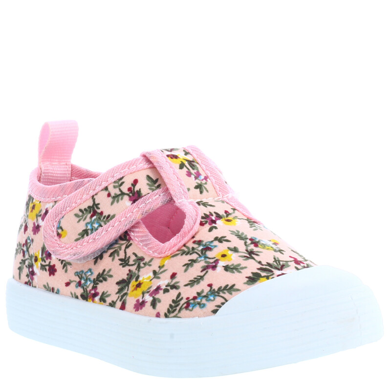 Guillermina de Niña Mini Miss Carol DELFI con tela estampada y velcro Rosado