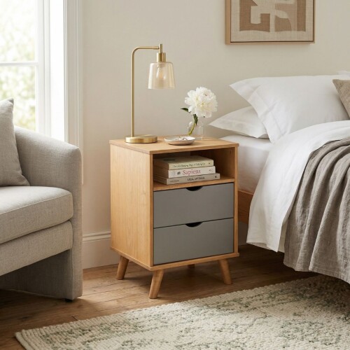 Mesa De Luz 2 Cajones Nicho - Linea Dublin Mesa De Luz 2 Cajones Nicho - Linea Dublin