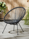 Sillón de exterior UBBERUP negro Sillón de exterior UBBERUP negro