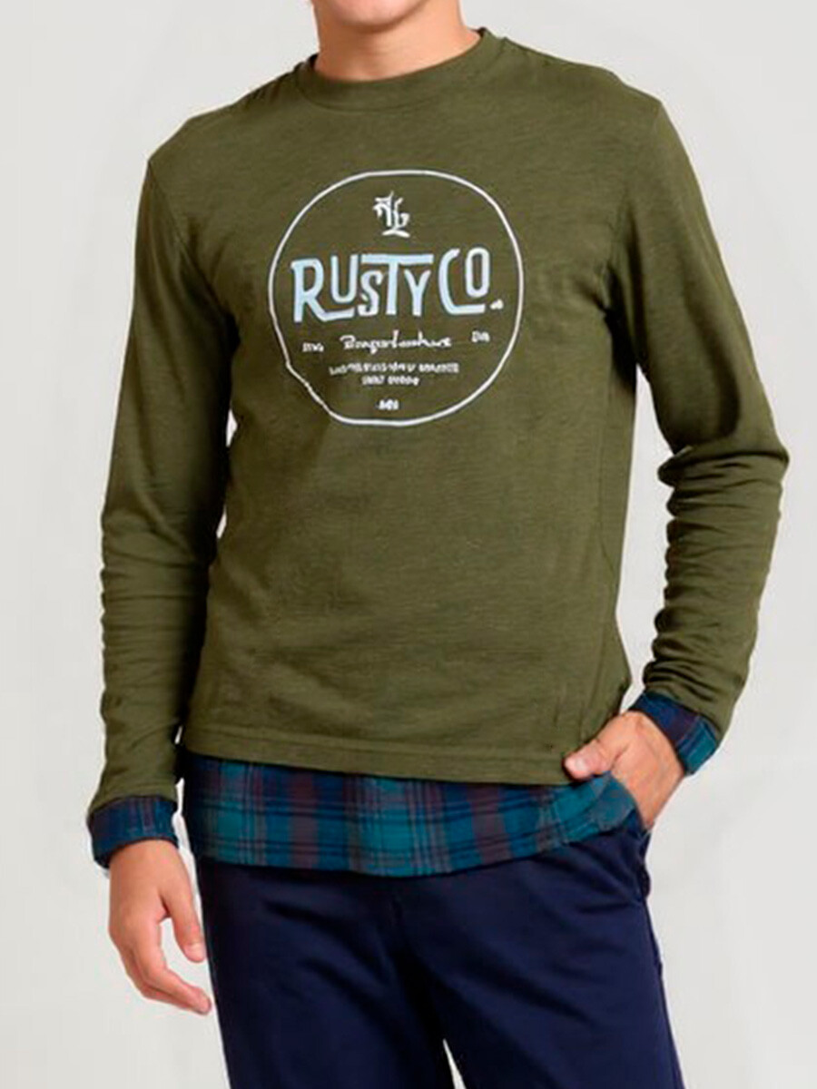 T-SHIRT BRITO TEEN RUSTY - Militar 