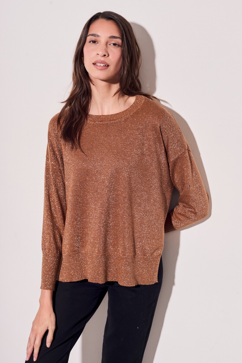 Sweater Lurex Camel