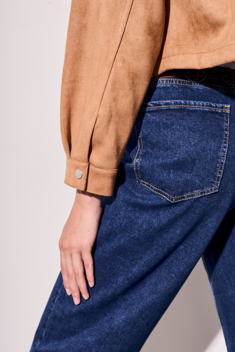 Campera Gamuza Cuero Vegano Whisky