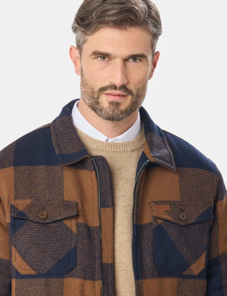 CAMPERA DE ABRIGO DE PAÑO Azul