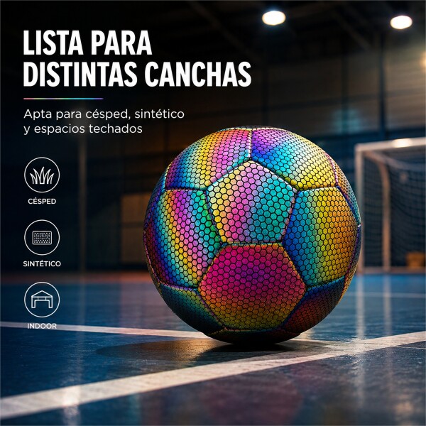 Pelota de Fútbol N°5 Reflectiva Holográfica COLORES