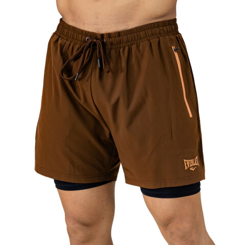SHORT 2N1 MEN POLY/SPX EVERLAST 5" FORCE COFFEE M6 COFFEE