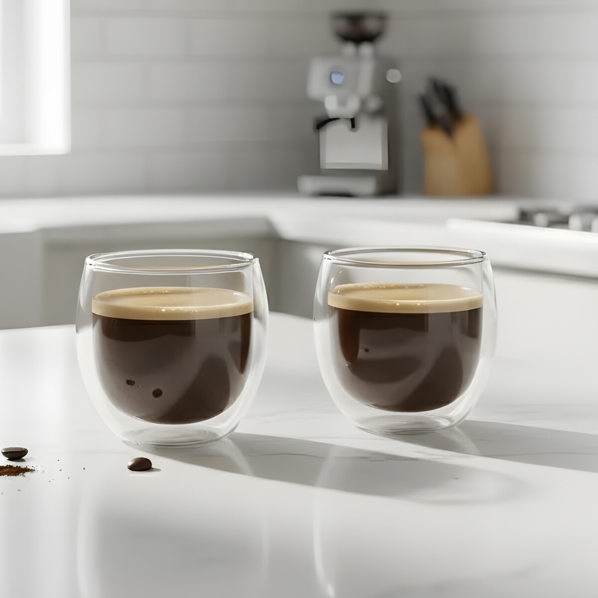 Set x2 vasos doble pared 200ml - TRANSPARENTE 