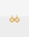 Aros Colgantes Cortos Metal Aros Argolla Corto Acero Chunky - Dorado