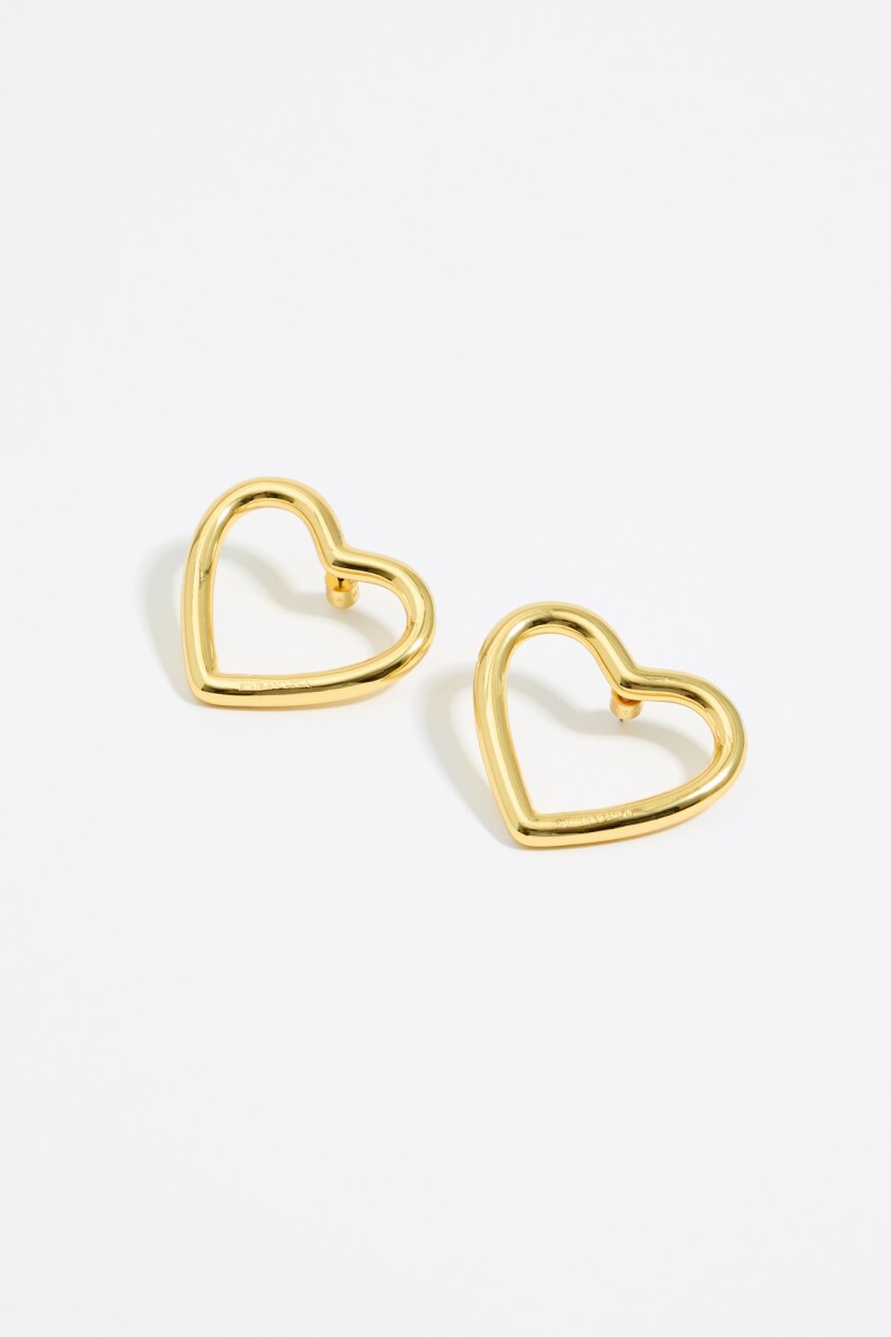 PENDIENTES CORAZÓN GRANDE Oro