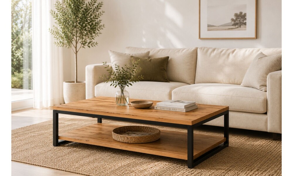 Mesa de Living IRON c/estante Mesa de Living IRON c/estante