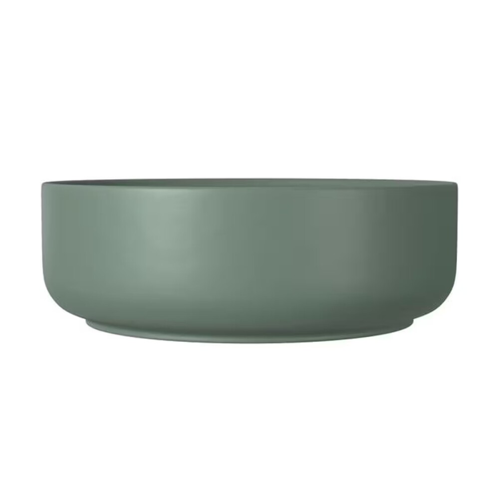 Bacha de apoyo redonda 40 cm verde salvia mate Deca Bacha De Apoyo Redonda 40 Cm Verde Salvia Mate Deca