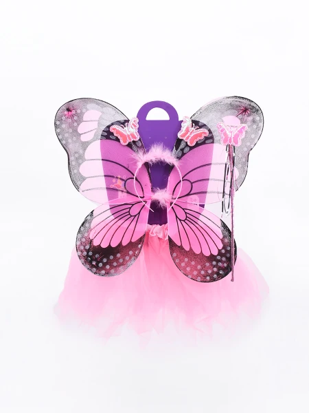 DISFRAZ MARIPOSA ILUMINADA ROSADO