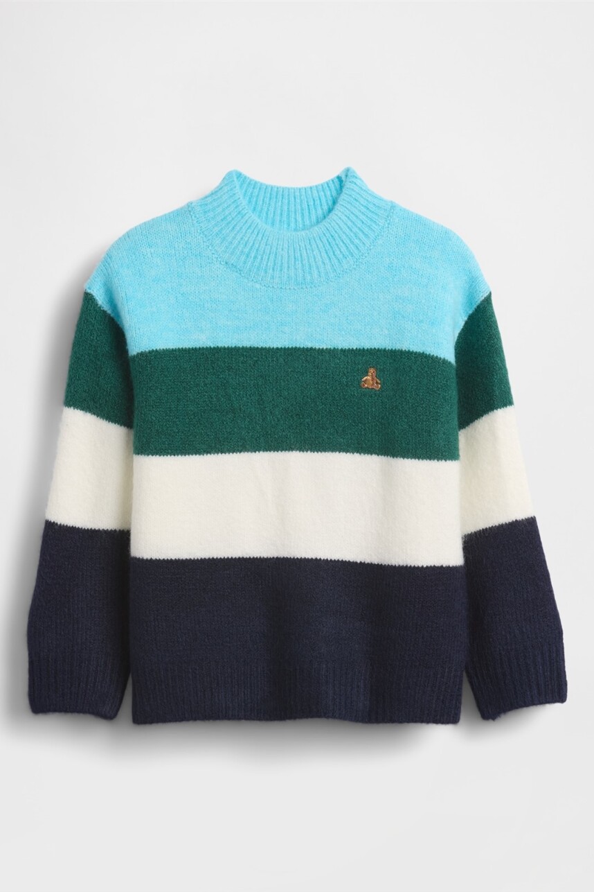 Buzo Cozy Toddler Niño Teal Stripe