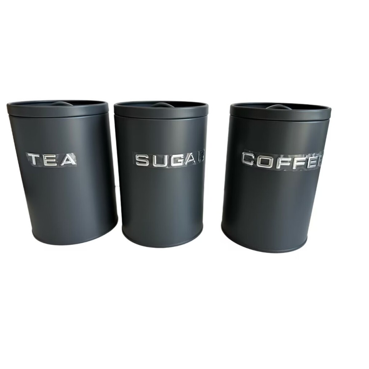 SET 3 RECIPIENTES AZU/TE/CAFÉ C/ASA 11x16CM GRIS 