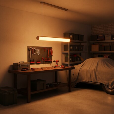 LUMINARIA LINEAL HANNOVER DE SUSPENDER O ADOSAR 72W LED INTEGRADO - 240CM Luminaria Lineal Hannover 72W 240CM Luz Cálida