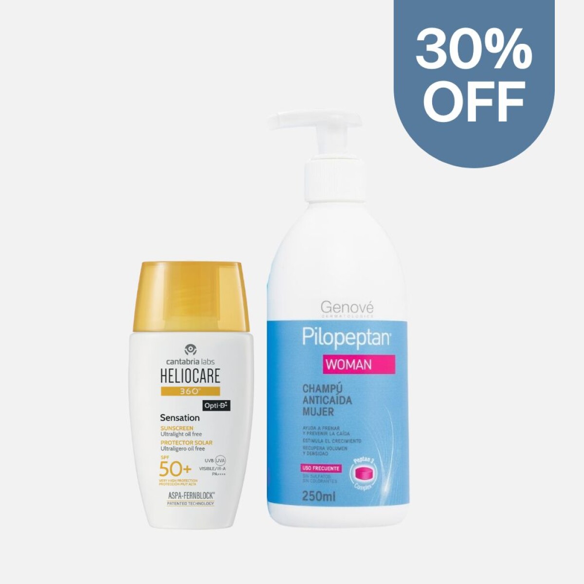 Heliocare Sensation + Pilopeptan Woman Champú Anticaída 