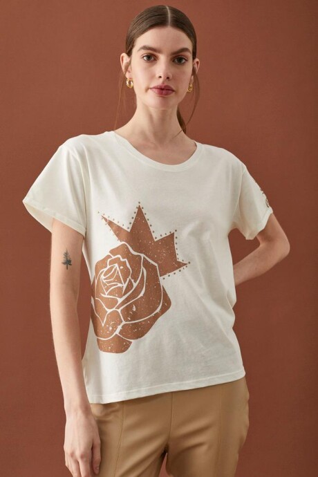 REMERA ROSE OFF WHITE