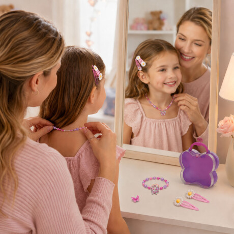 Kit Pequeña Boutique de Moda Belleza Niña c/ Bijou y Estuche Mariposa