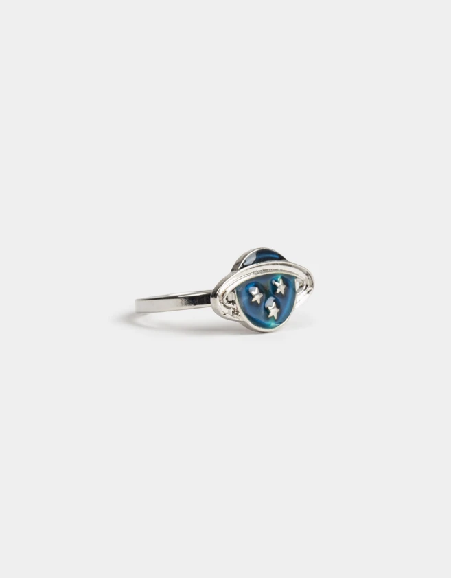 Anillos Medianos y Grandes Mood Anillo Planeta Mood - Plateado