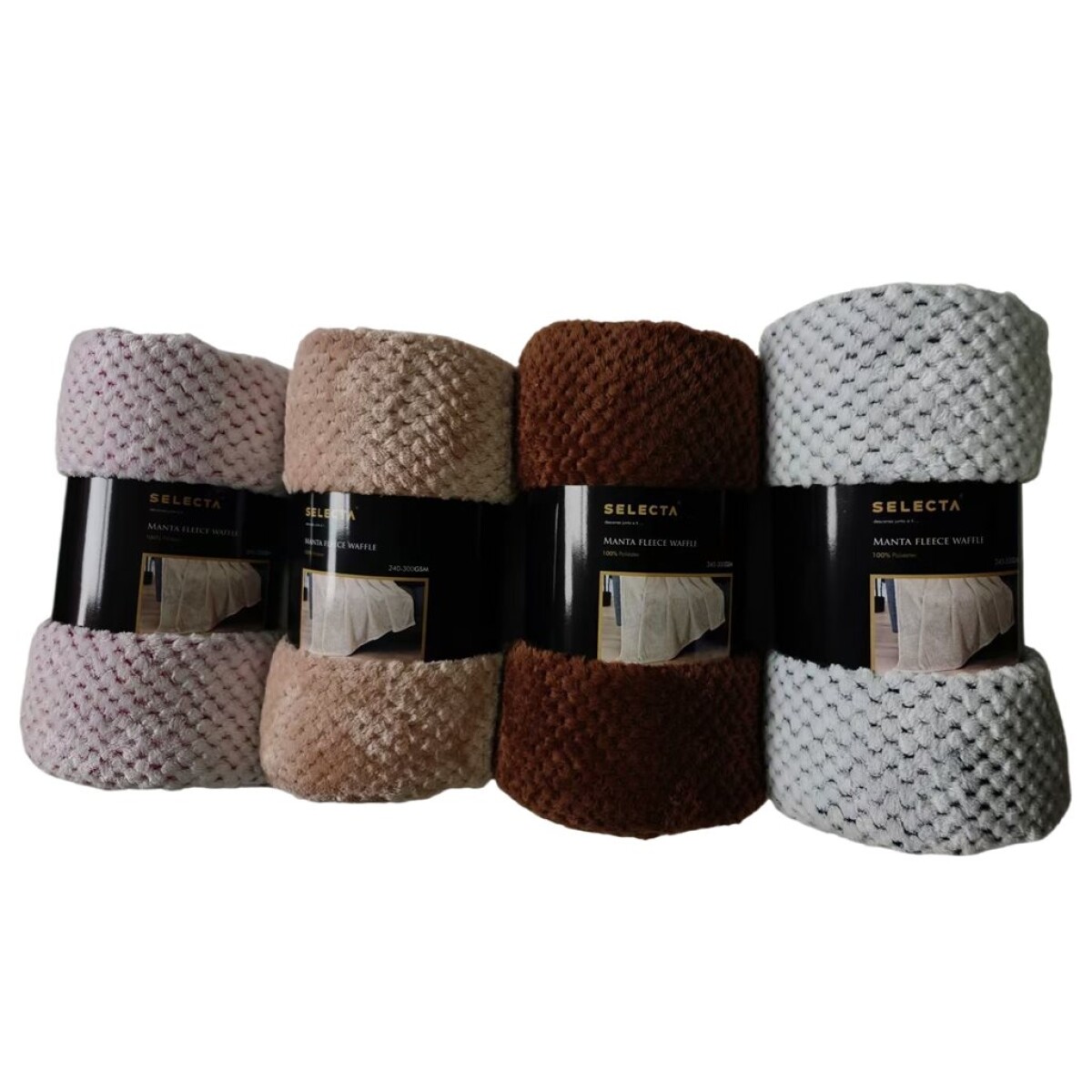 MANTA FLEECE WAFFLE 127x152CM SURTIDO 