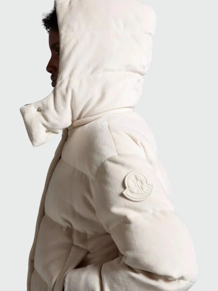 Moncler -Campera con capucha desmontable, Daos Marfil