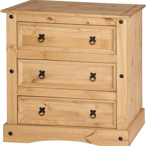 COMODA 3 CAJONES CERA NATURAL P2601 COMODA 3 CAJONES CERA NATURAL P2601
