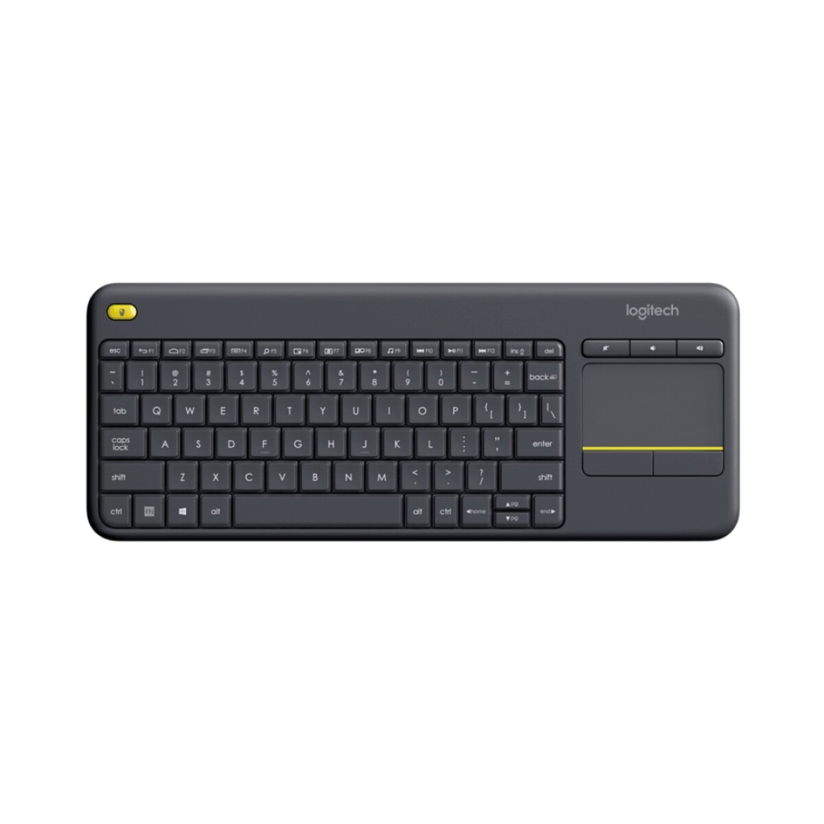Teclado inalámbrico Logitech K400 Plus TV con touchpad negro 