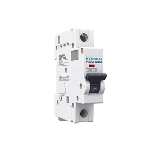Llave térmica HGD63M din 1P 25A 6kA HY1525M