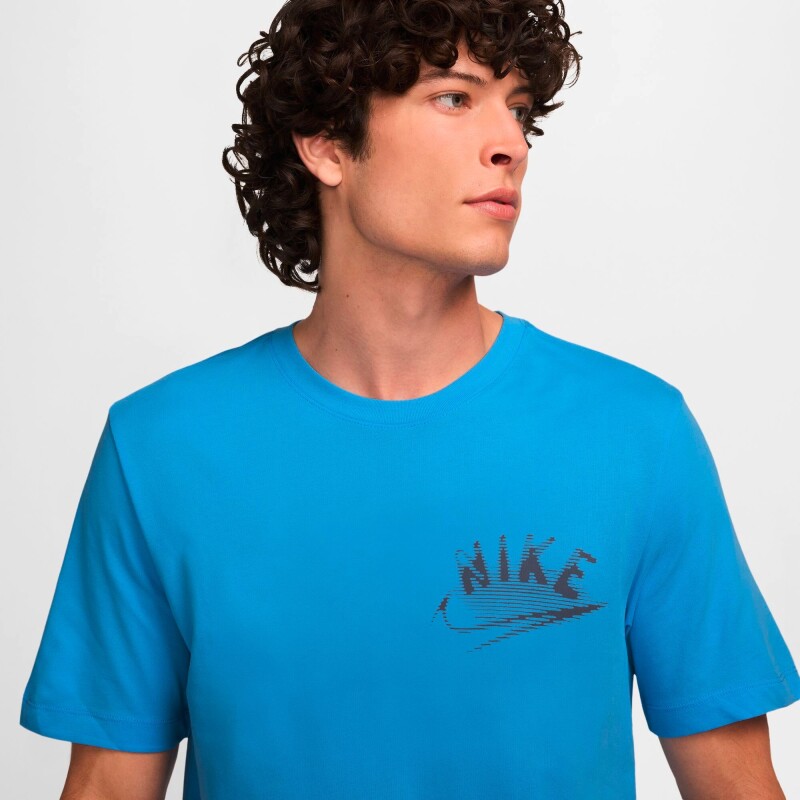 Camiseta Nike Dir-Fit Tee Brand Read de Hombre Azul