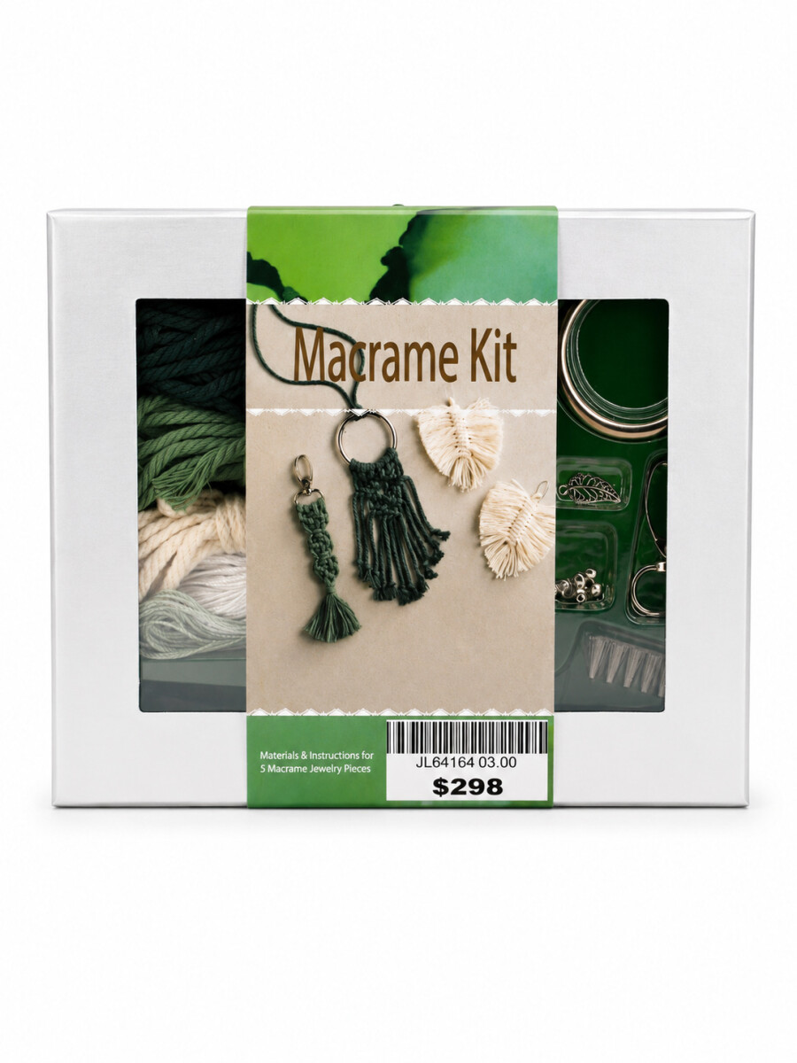 MACRAME KIT PARA HACER LLAVEROS - MULTICOLOR 