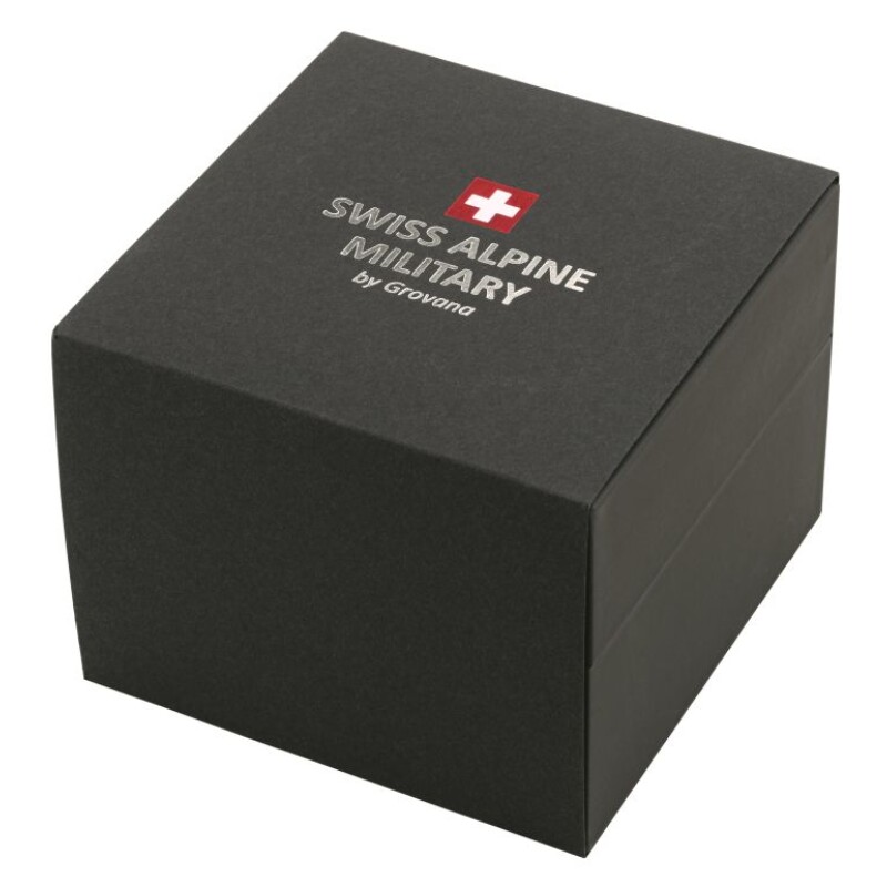 Reloj Swiss Alpine Military Pioneer 7048.9137 para hombre con correa de acero Negro