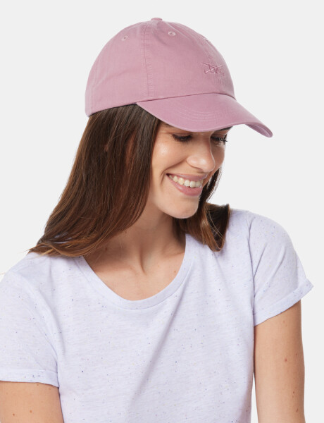 GORRO CON VISERA DE LONA Rosado