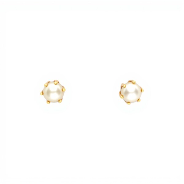Caravanas Perlas- Oro bajo - Perla española- CA8239 conperla
