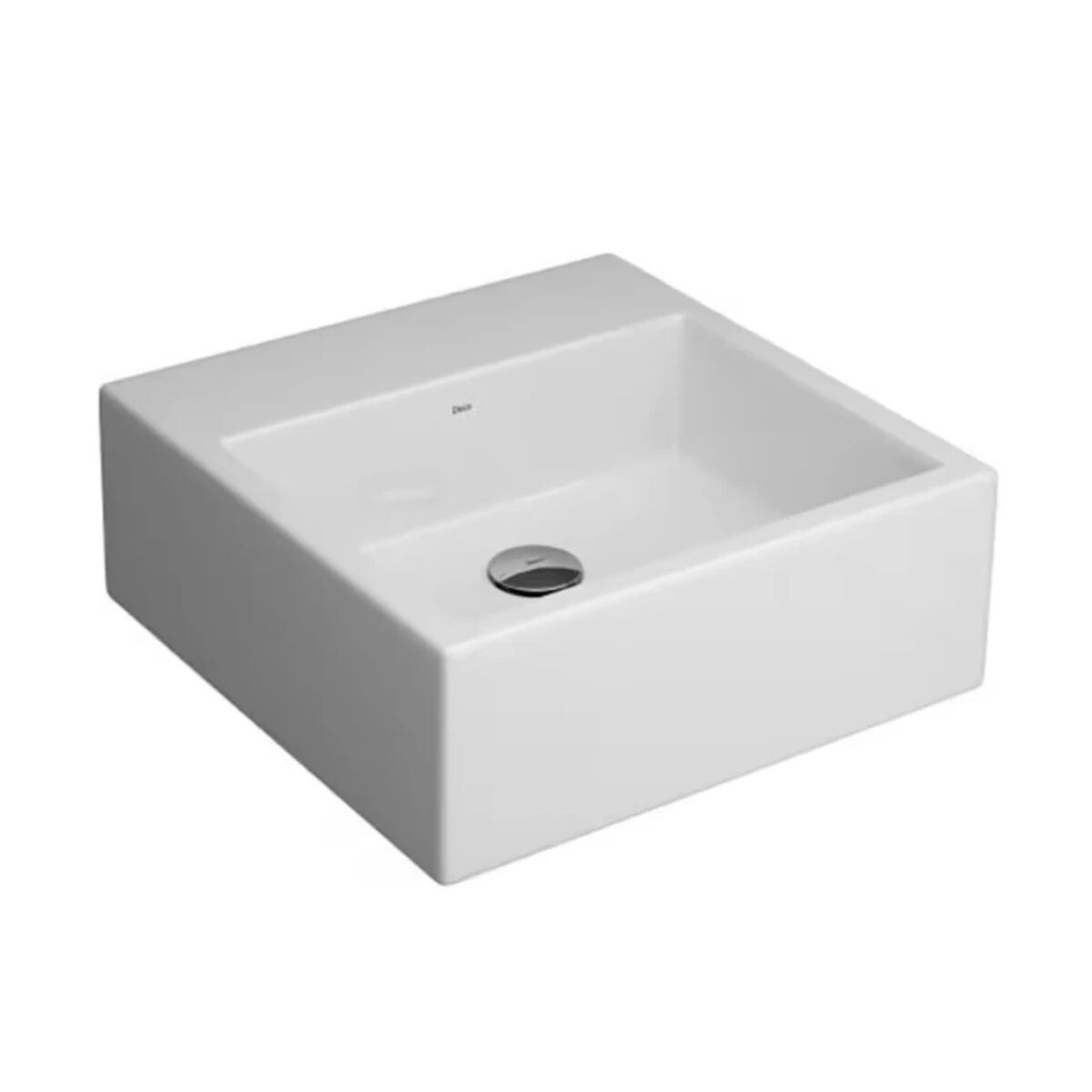 Bacha De Apoyo Cuadrada 41 Cm C/mesa Blanco Deca 