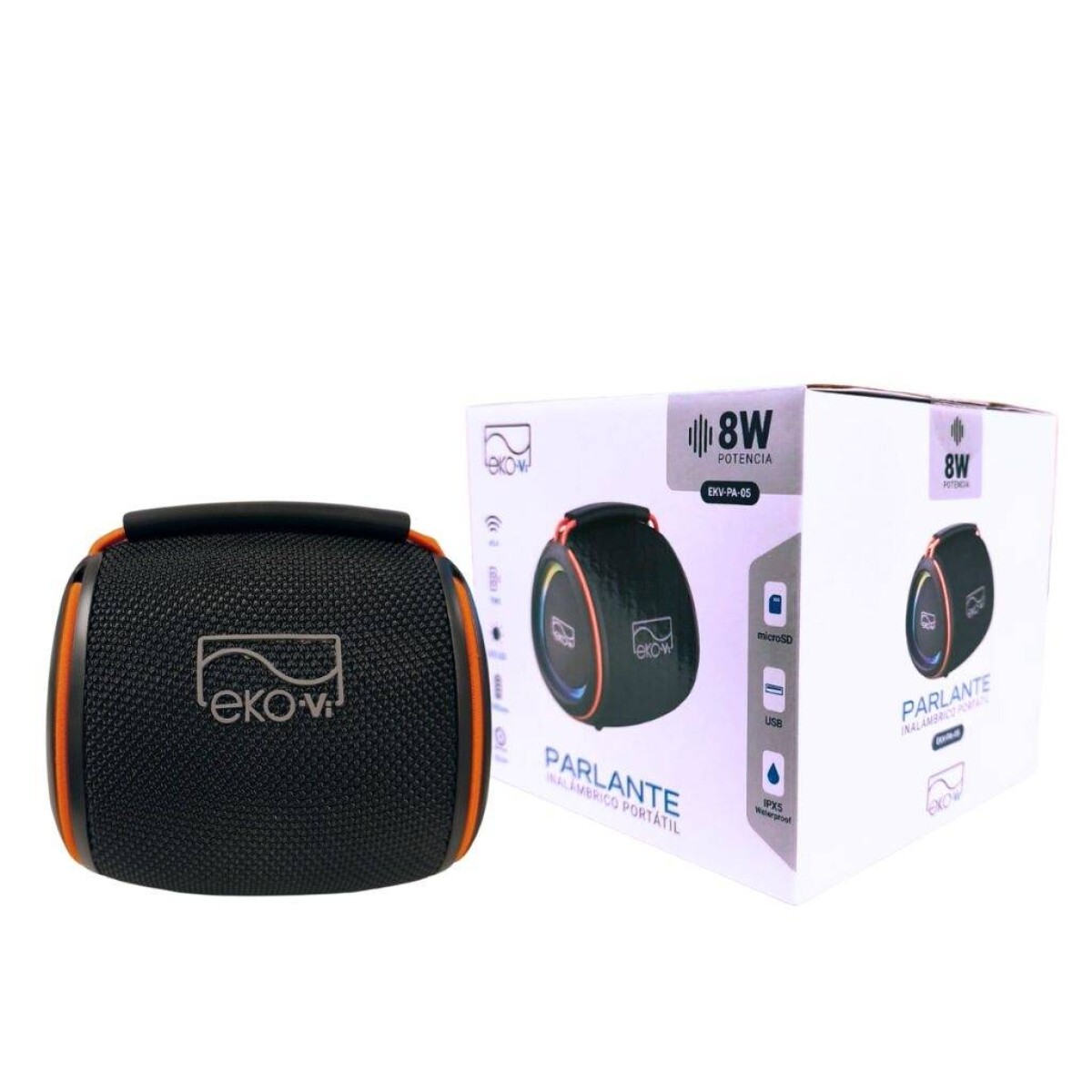 Parlante Bluetooth Ekv-Pa-05 8W 1200Mah Universo Binario - NEGRO 
